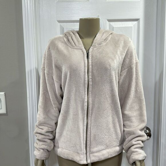 UGG TASHA DOUBLE FLEECE ZIP HOODIE. MOONBEAN. - Picture 2 of 7